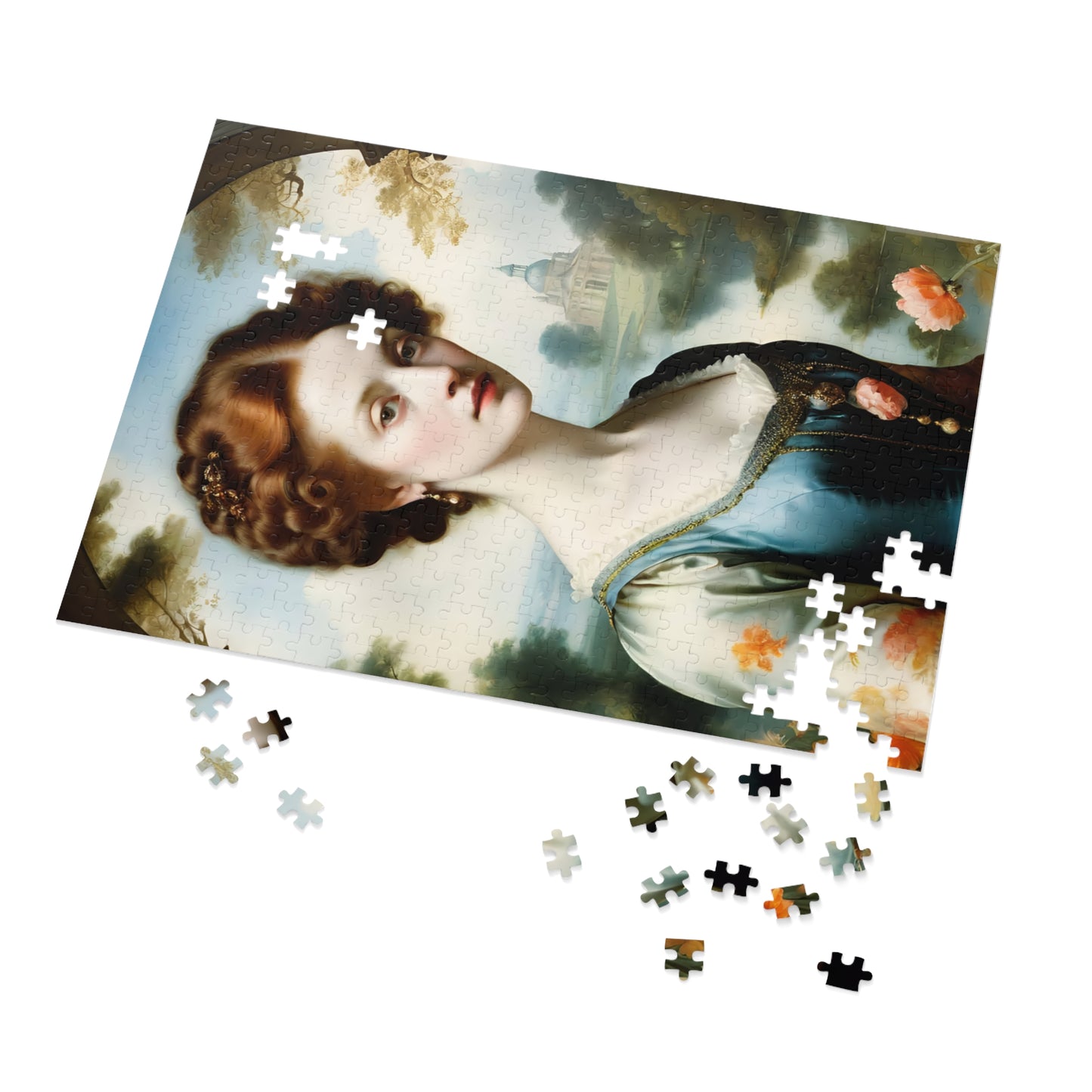 Vintage Art Jigsaw Puzzle with Tin, Classic Artwork, Engaging Family Activity, Collectible Gaming Puzzle, Unique Gift Idea, Relaxing Hobby