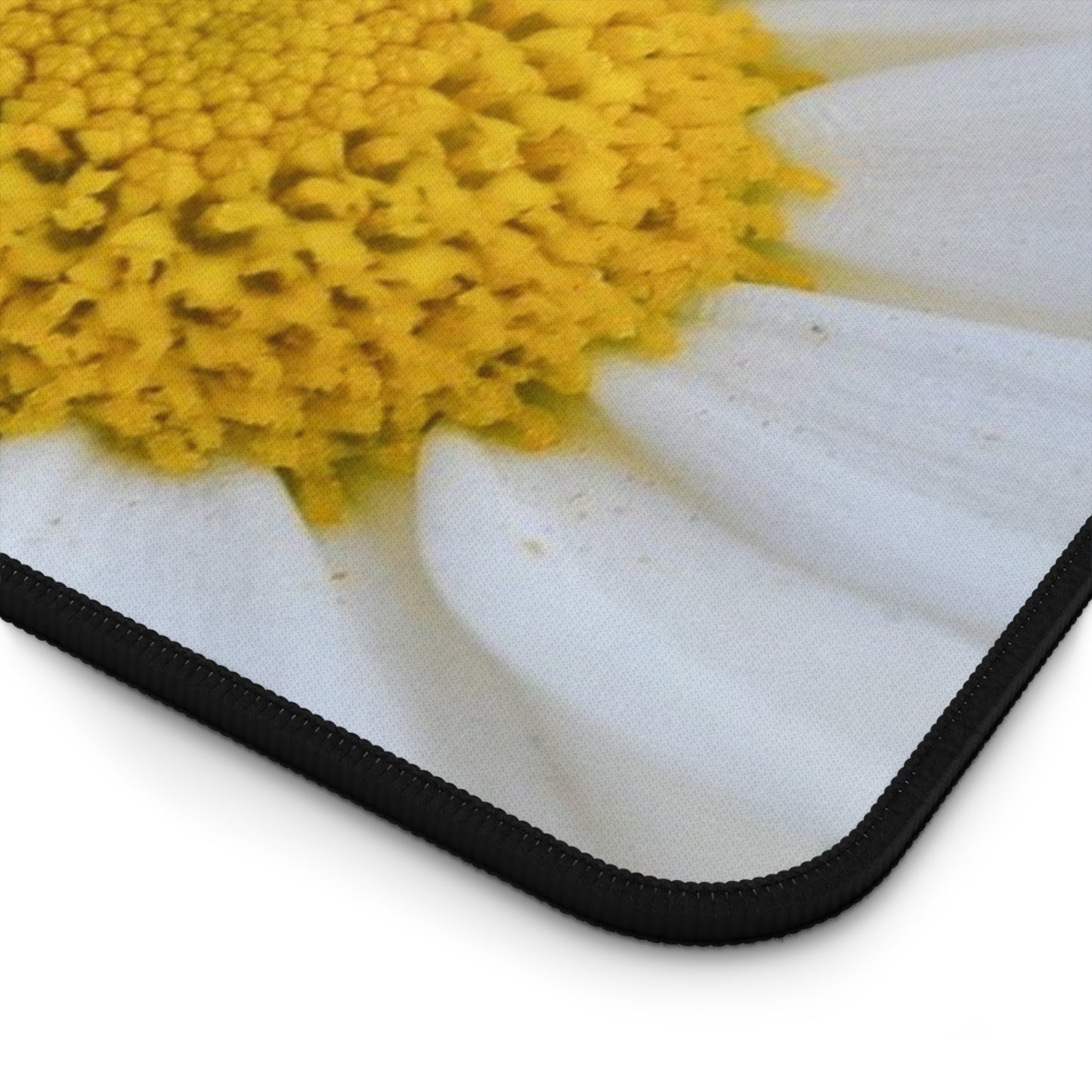 Daisy Desk Mat — Floral Mouse Pad with White Daisy Design