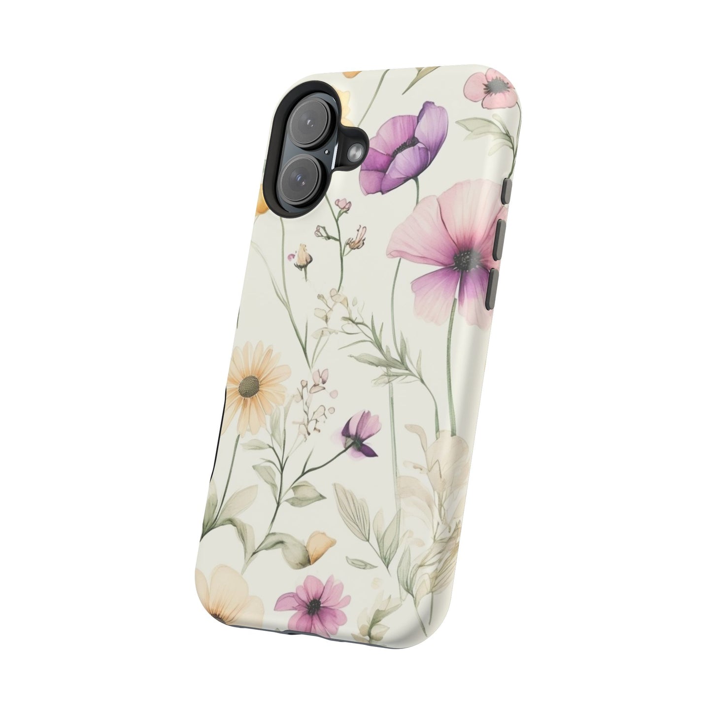 Floral Watercolor Magnetic Impact-Resistant Phone Case