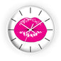Pink Kiss Lips Wall Clock | Pop Art Lip Print Clock