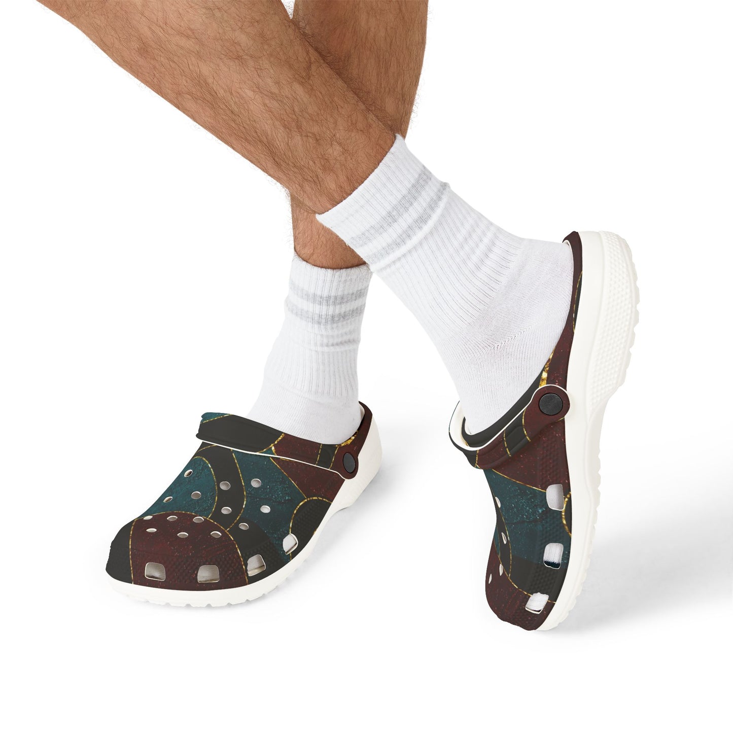 Abstract Polka Dot EVA Clogs — Comfortable Slip-On Rubber Shoes