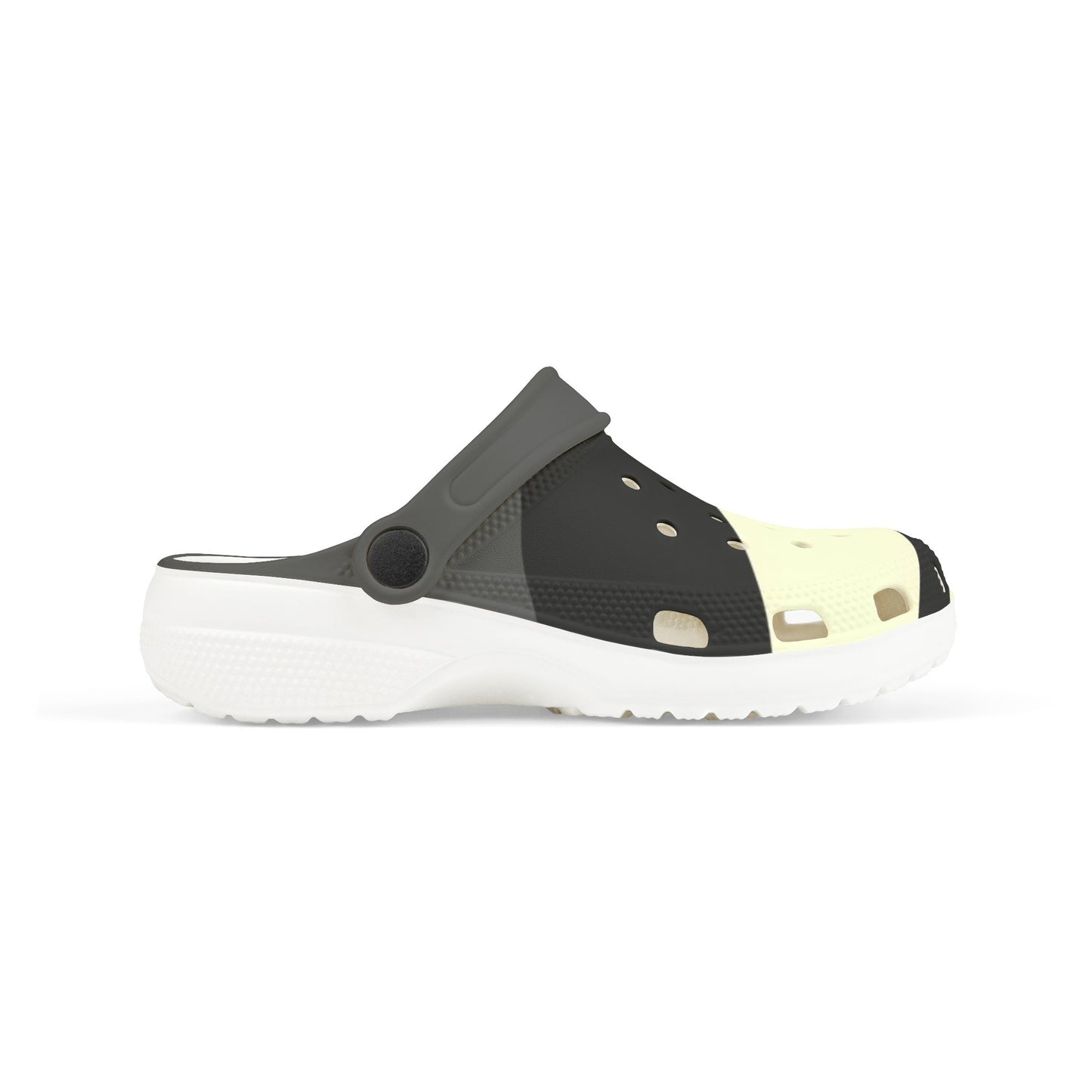 Kids Black & Cream Striped EVA Foam Clogs — Lightweight Slip‑On Sandals for Everyday Play