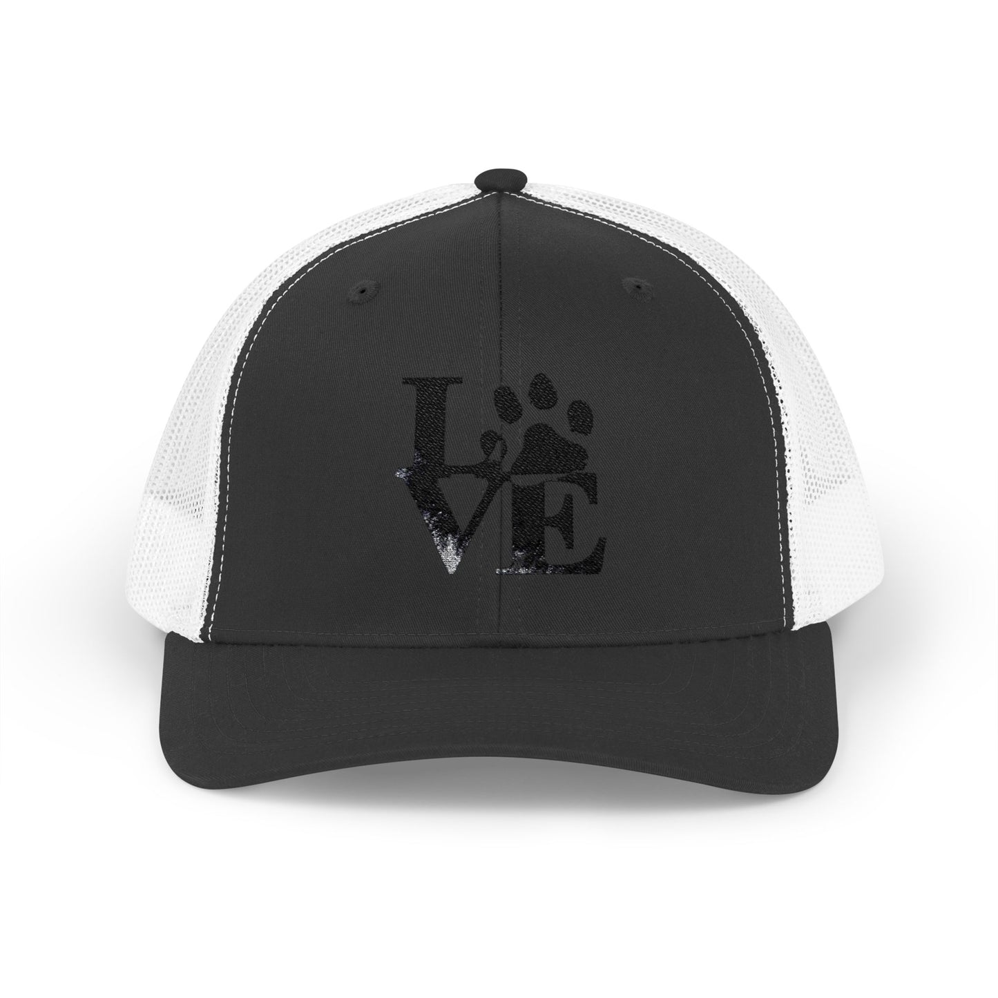 Love Paw Print Trucker Cap for Animal Lovers