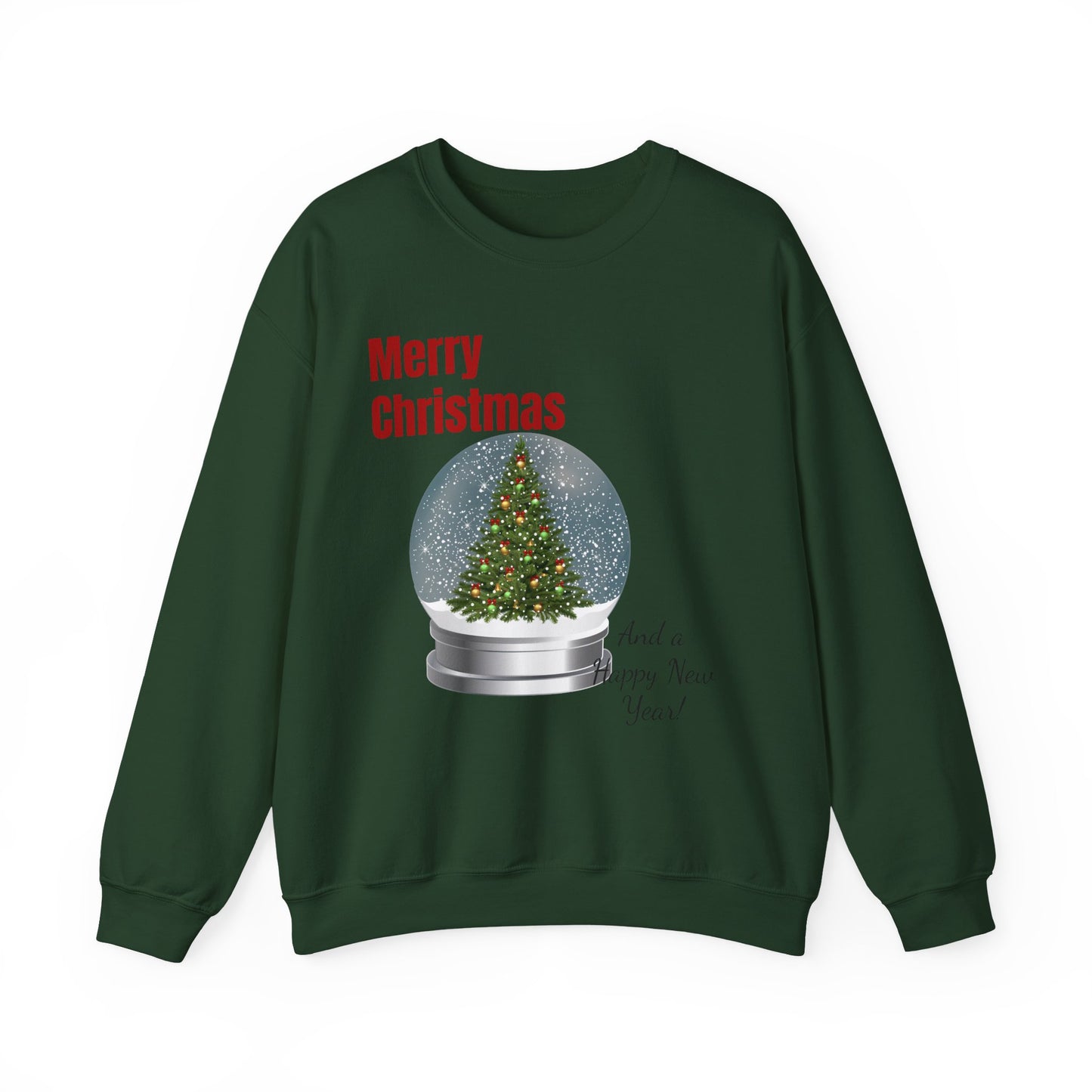 Christmas Snow Globe Sweatshirt – "Merry Christmas" Holiday Crewneck