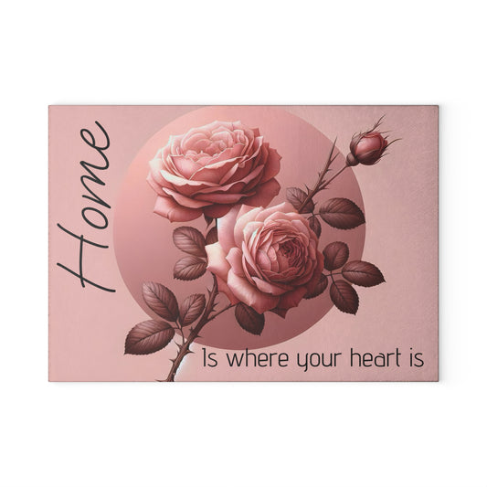 Elegant Floral Glass Cutting Board - Perfect for Home Decor, Kitchen Gifts, Housewarming, Weddings, and Family Gatherings