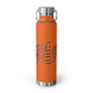 22oz Insulated Water Bottle — Red Musical Notes Stainless Steel Vacuum Bottle