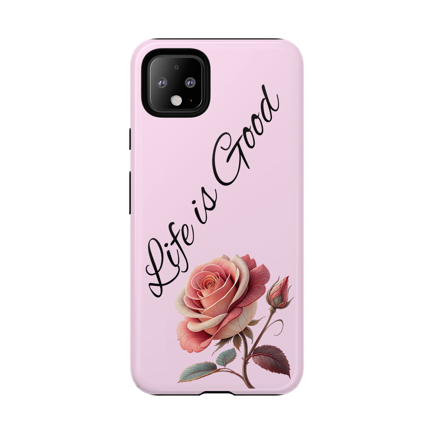 Roses & Positivity Phone Case - Floral Design, Life is Good, Tough Cases for Everyday Wear, Gift for Friends, Mother's Day, Spring [...]