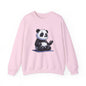 Crewneck Sweatshirt — Meditating Panda Graphic Cozy Pullover
