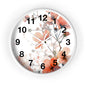 Floral Wall Clock — Soft Orange Blossom Decorative Clock