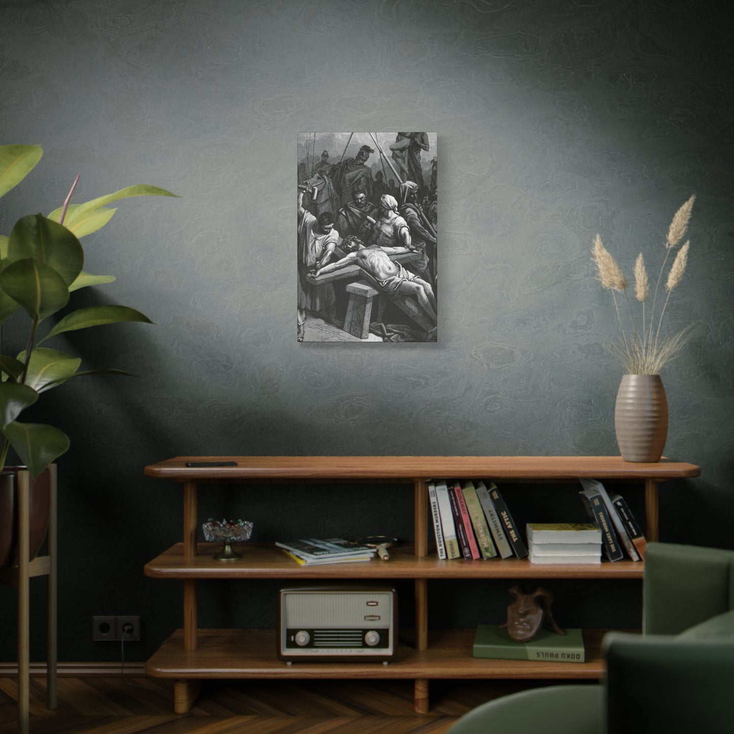 Crucifixion Art Matte Canvas Print – Stretched Religious Wall Decor