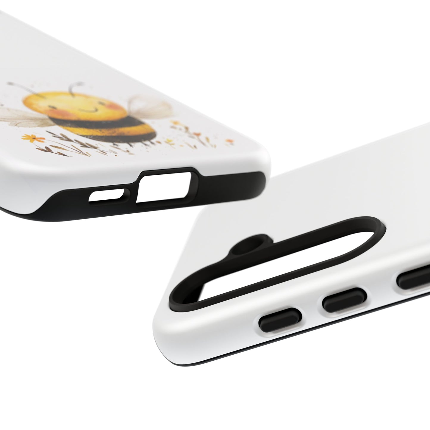 Bee Phone Case, Cute Bee Design, Tough Phone Cover, Gift for Nature Lovers, Floral Bee Mobile Case, Bee-themed Accessory