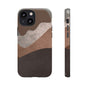 Abstract Earthtone Phone Case — Brown Layered Rugged Tough Case