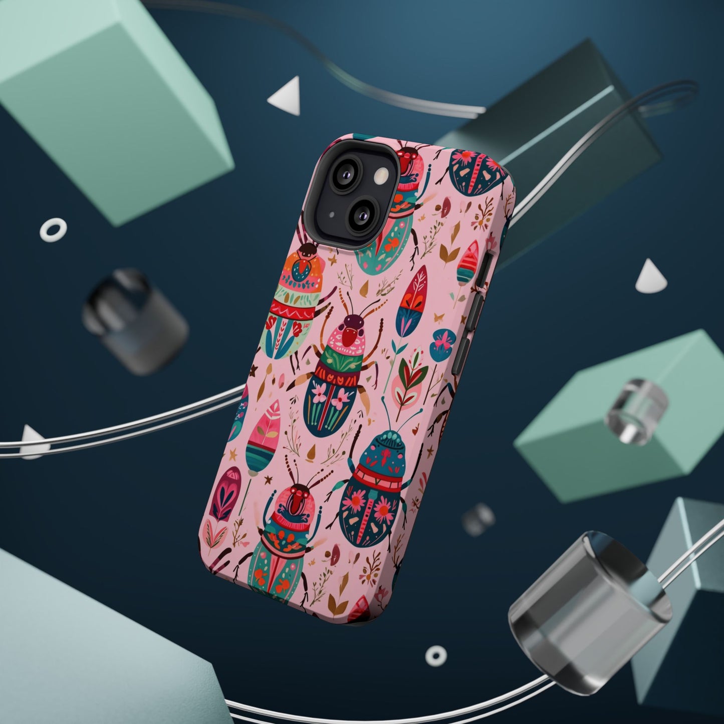 Phone Case — Colorful Boho Beetle Magnetic Impact-Resistant Cover