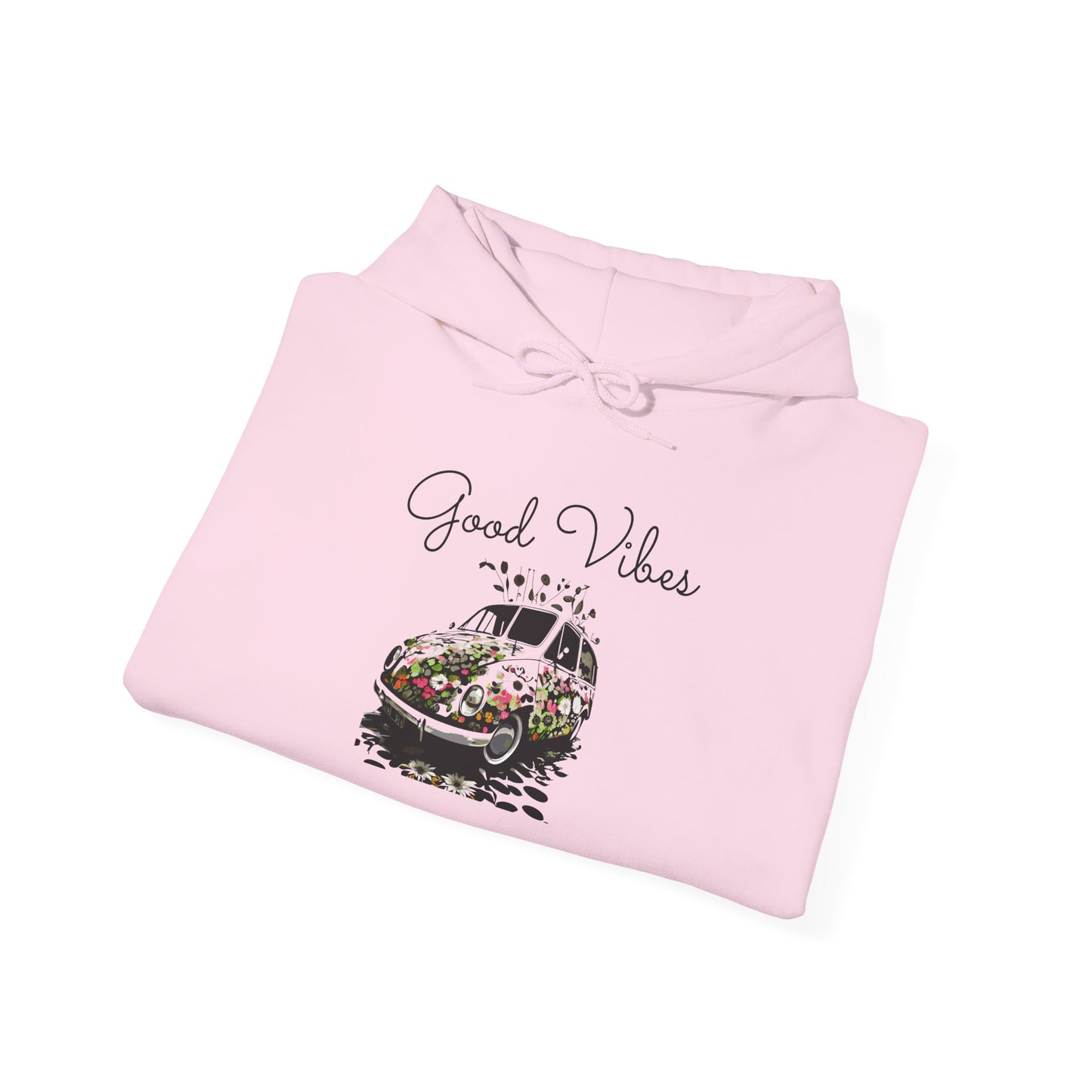 Good Vibes Hooded Sweatshirt - Unisex Heavy Blend, Cozy Gift for Friends, Casual Wear, Summer Outings, Beach Days, Chill Vibes