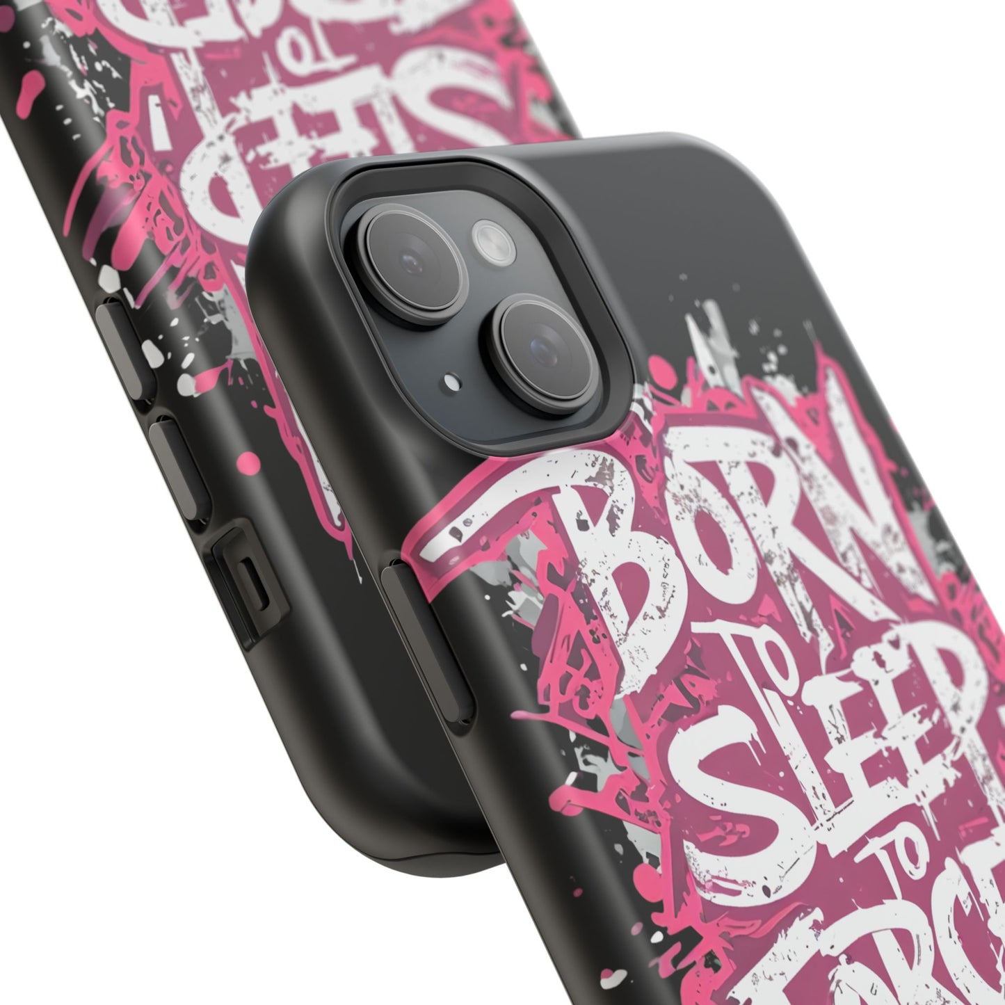 Phone Case — "Born to Sleep, Forced to Work" Impact-Resistant Magnetic Case