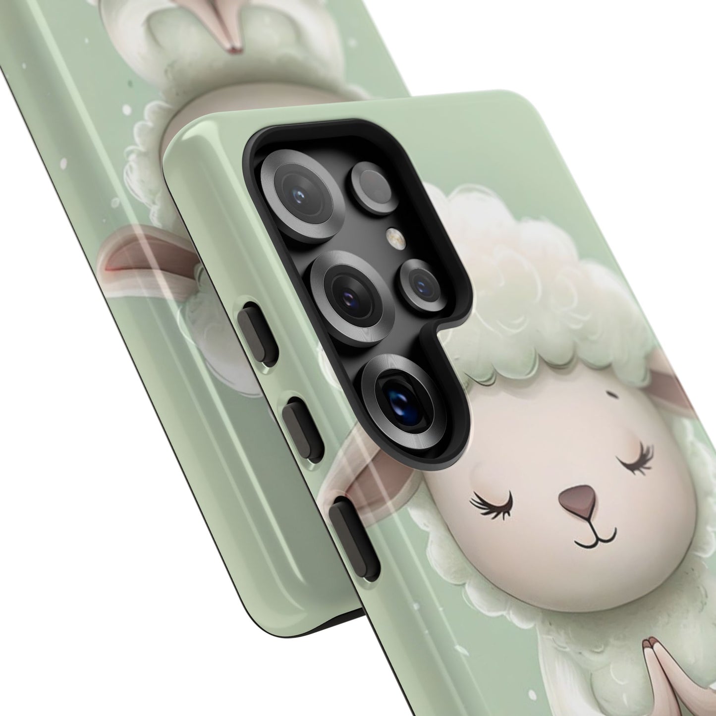 Meditating Lamb Phone Case — Cute Pastel Protective iPhone Cover
