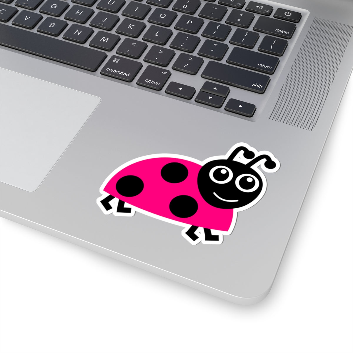 Pink Ladybug Sticker — Cute Kiss-Cut Vinyl Decal for Laptops, Water Bottles & Kids