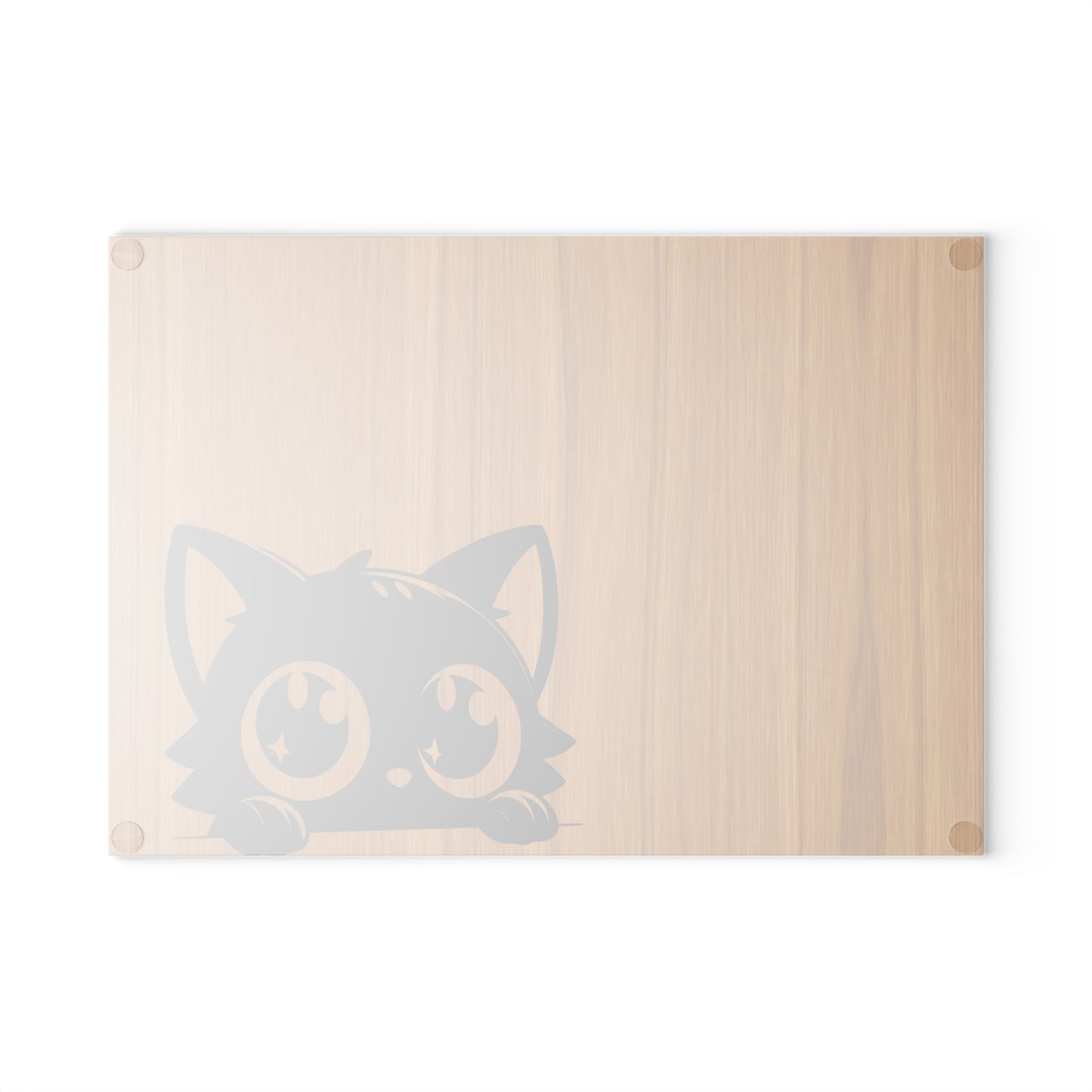 Cute Cat Glass Cutting Board