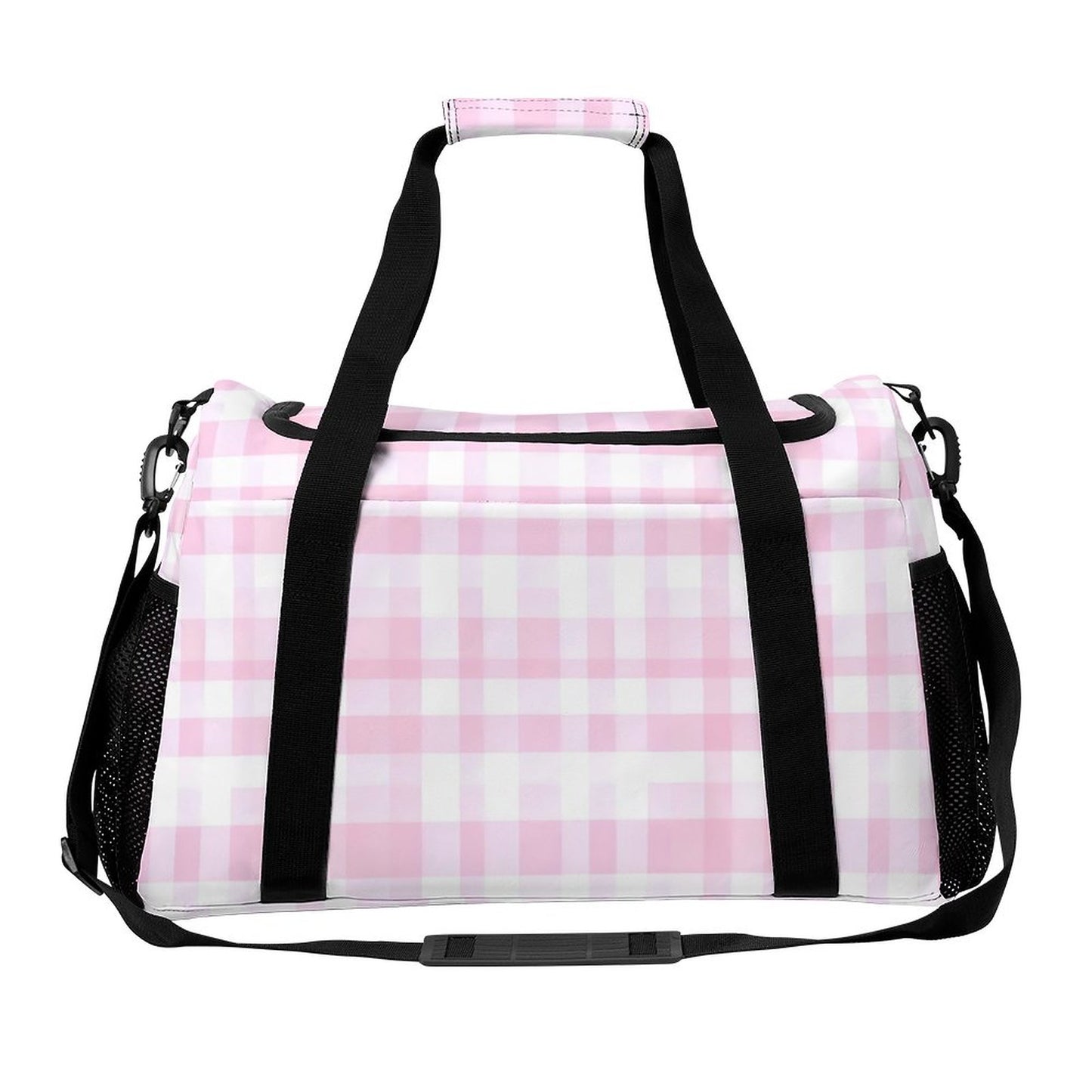 Travel Duffel Bag Pink Checker