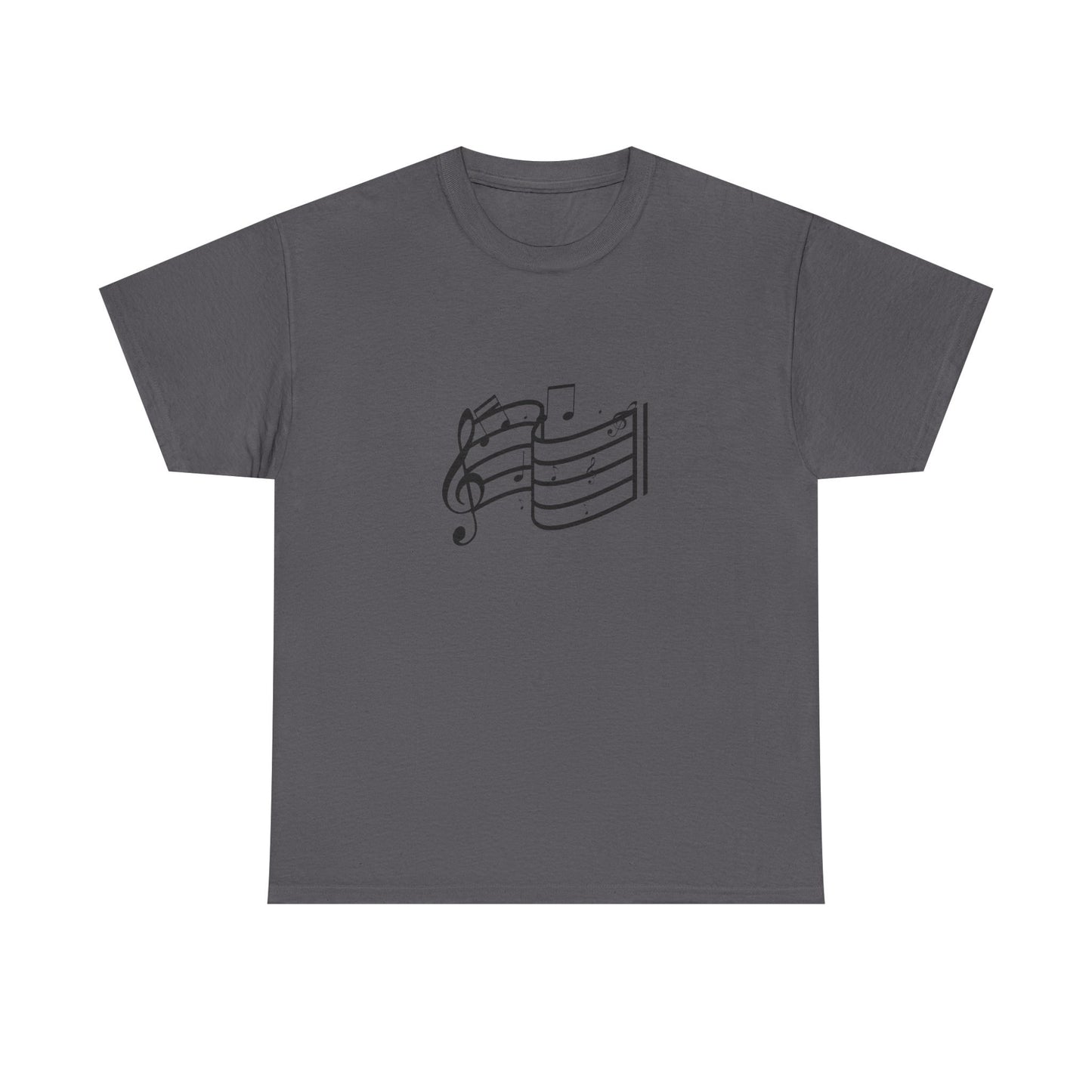 Music Notes T‑Shirt — Minimalist Sheet Music Tee for Musicians & Music Lovers