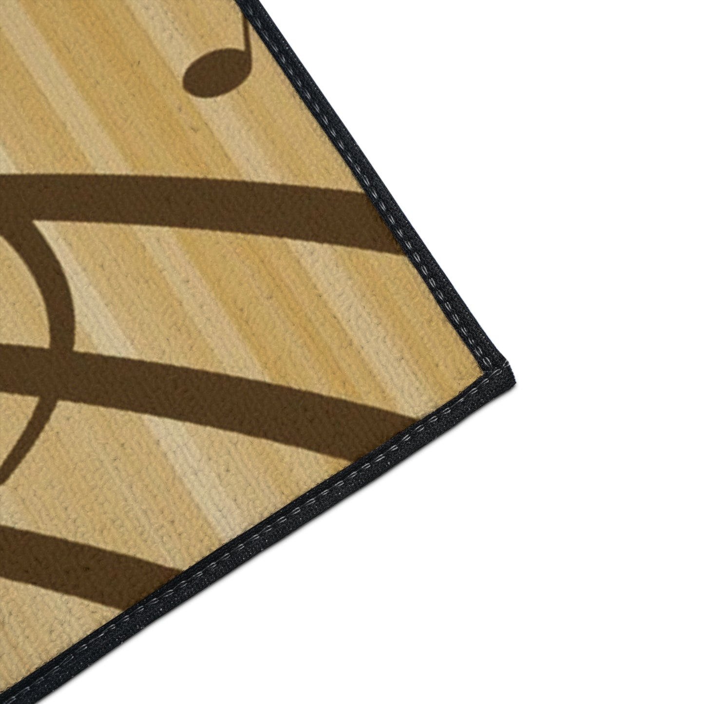Music Notes Heavy-Duty Floor Mat — Non-Slip Musical Entry/Studio Rug
