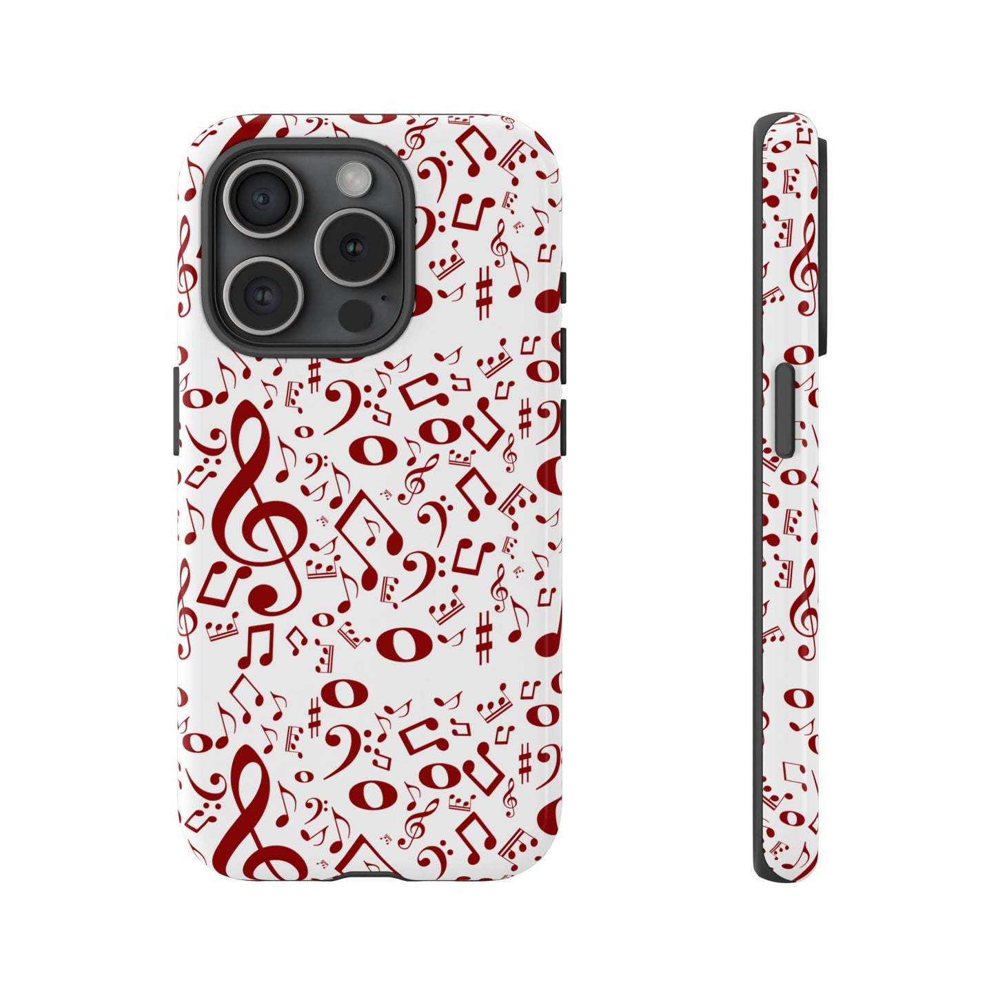 Musical Note Phone Case, Tough iPhone Cover, Gift for Musicians, Customizable, Music Lover's Accessory, Durable Phone Protection