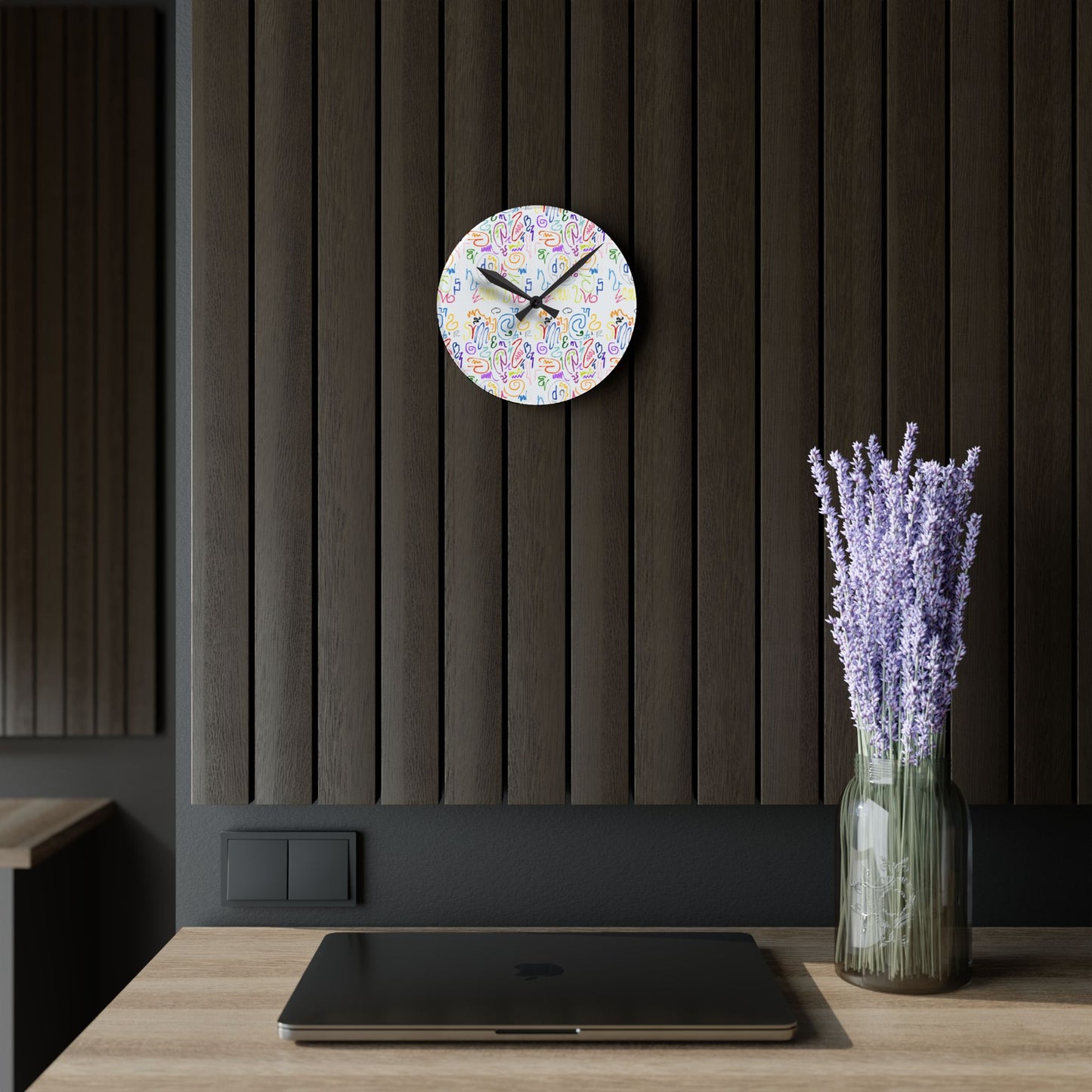 Colorful Abstract Acrylic Wall Clock