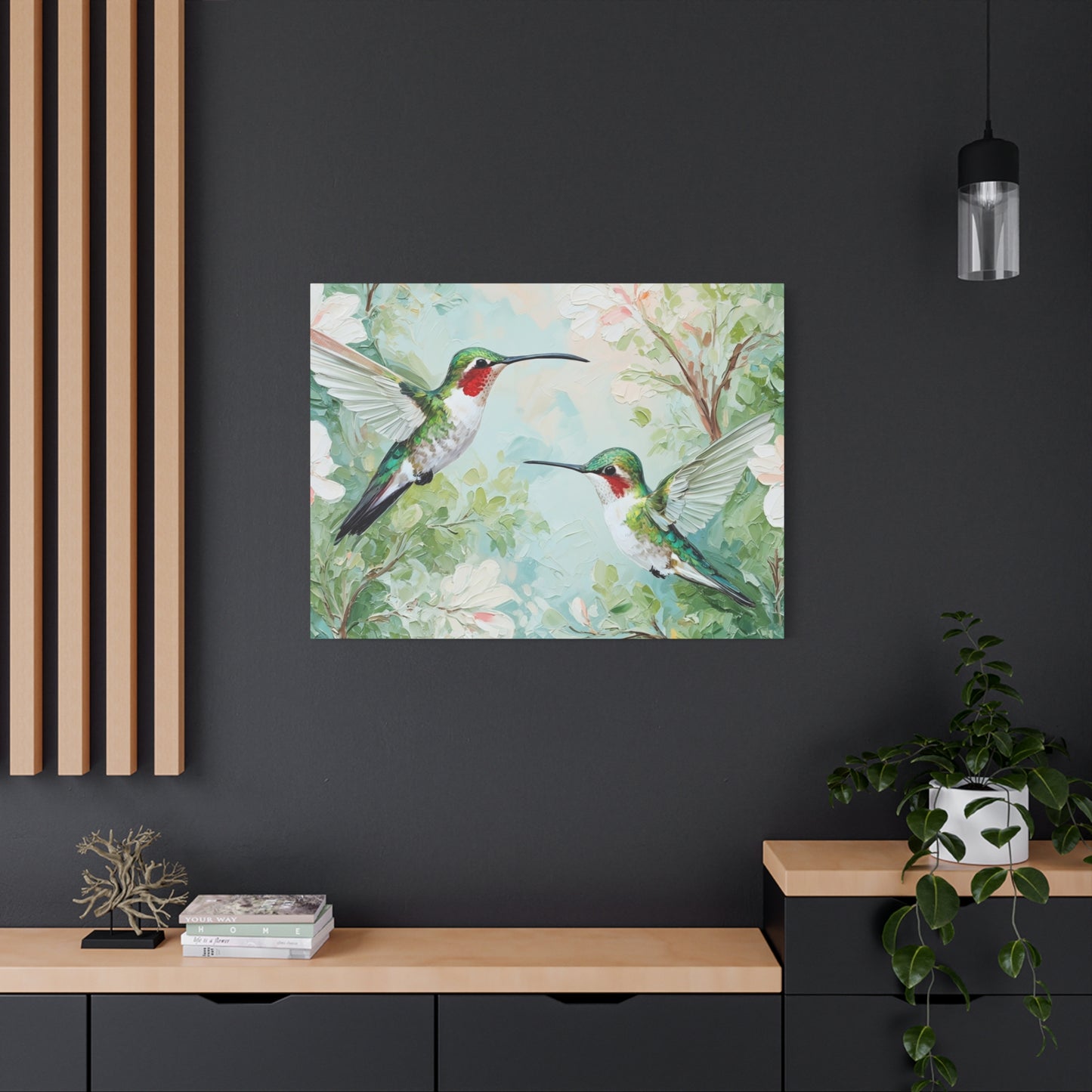 Hummingbird Canvas Wall Art — Stretched Matte Nature Print