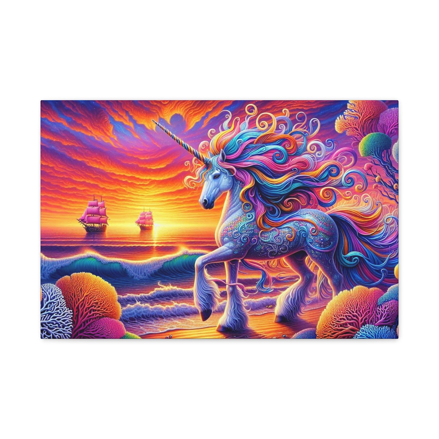 Matte Canvas, Stretched, 1.25"  Unicorn