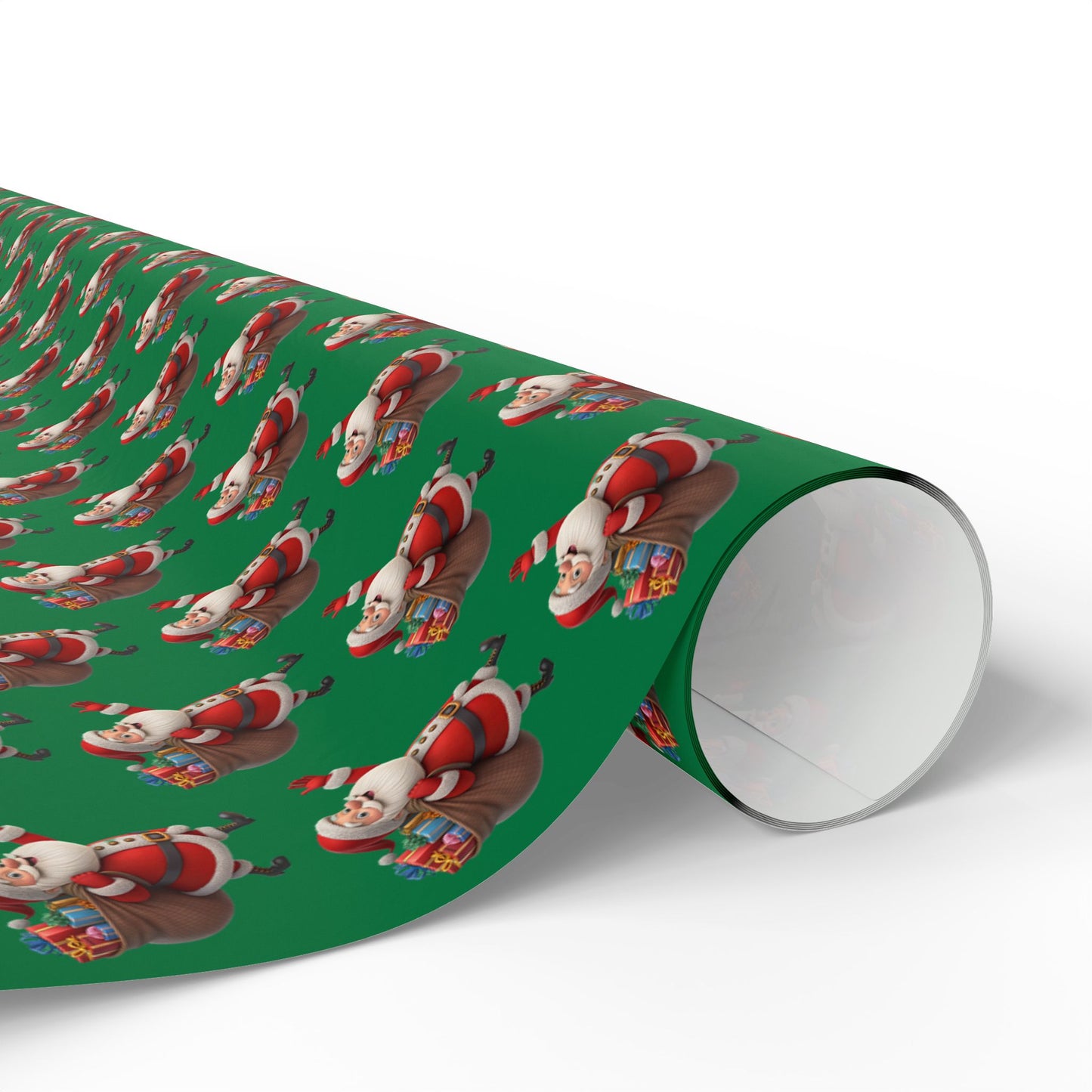 Christmas Dachshund Wrapping Paper — Green Santa Dog Gift Wrap