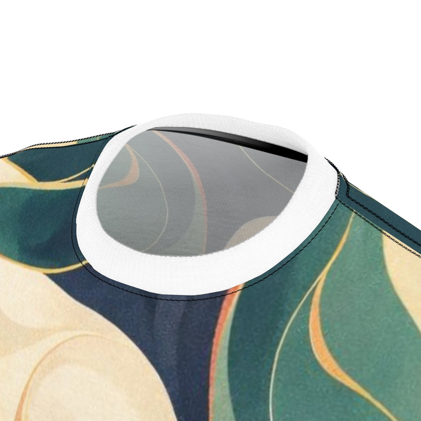 Abstract Retro Swirl T‑Shirt — All‑Over Print Colorful Art Tee