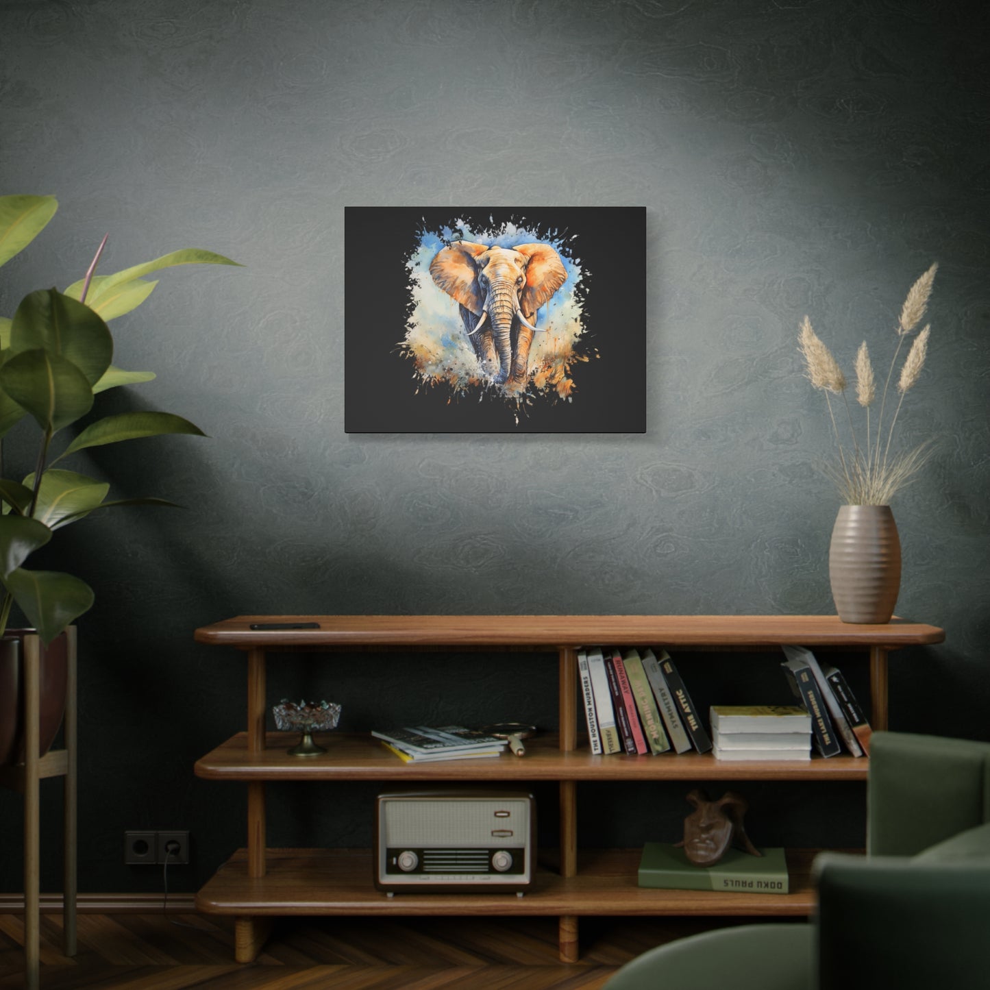 Matte Canvas, Stretched, 1.25" - Elephant