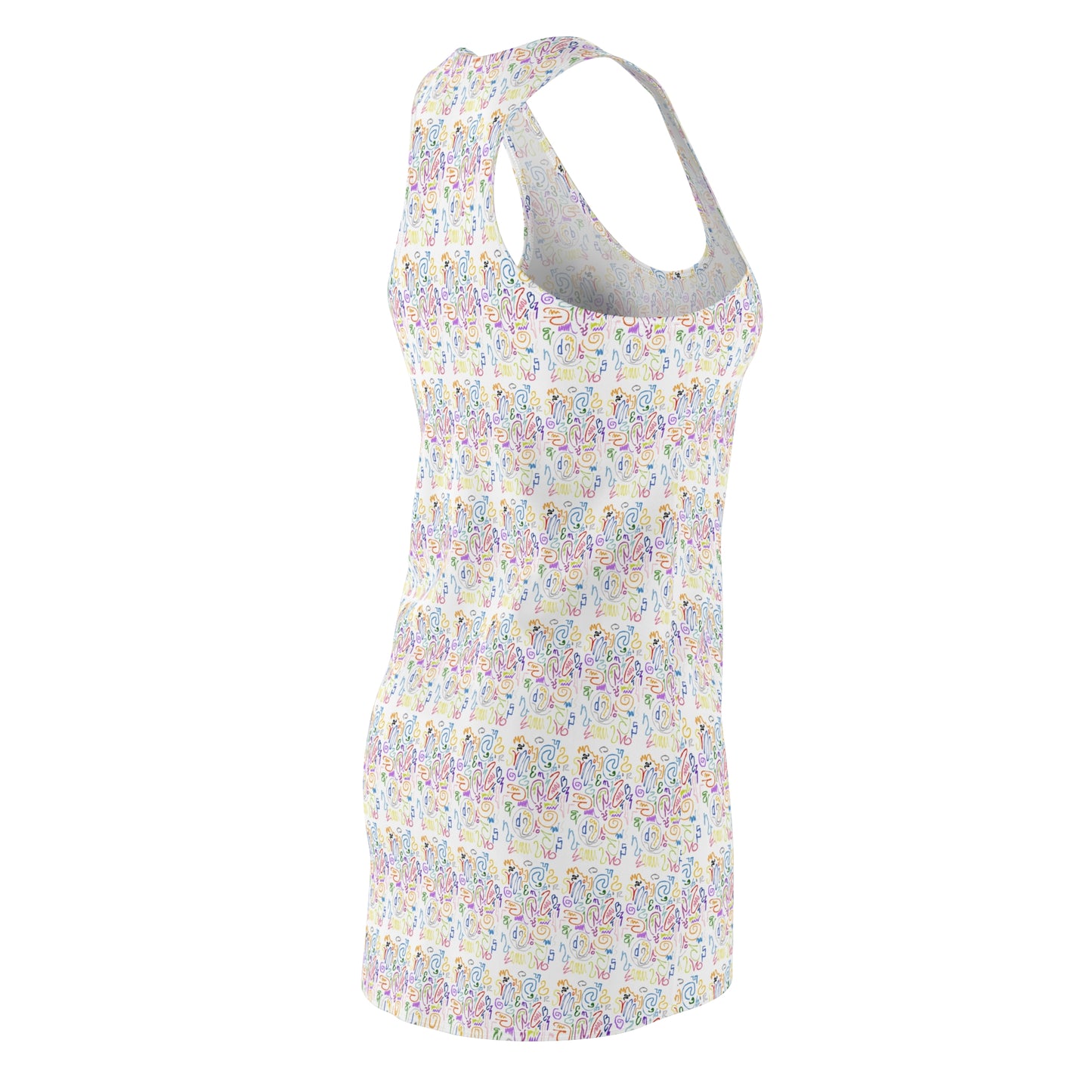 Colorful Floral Women's Racerback Dress - Perfect for Summer, Vacation, Parties, Festivals, Everyday Wear