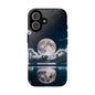 Moonlit Reflection Phone Case — Night Sky Moon & Clouds Tough Case
