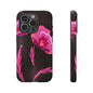 Floral iPhone Case | Tough Cases with Pink Poppy Design, Elegant Flower Phone Cover, Gift for Her, Spring Accessories, Chic Tech
