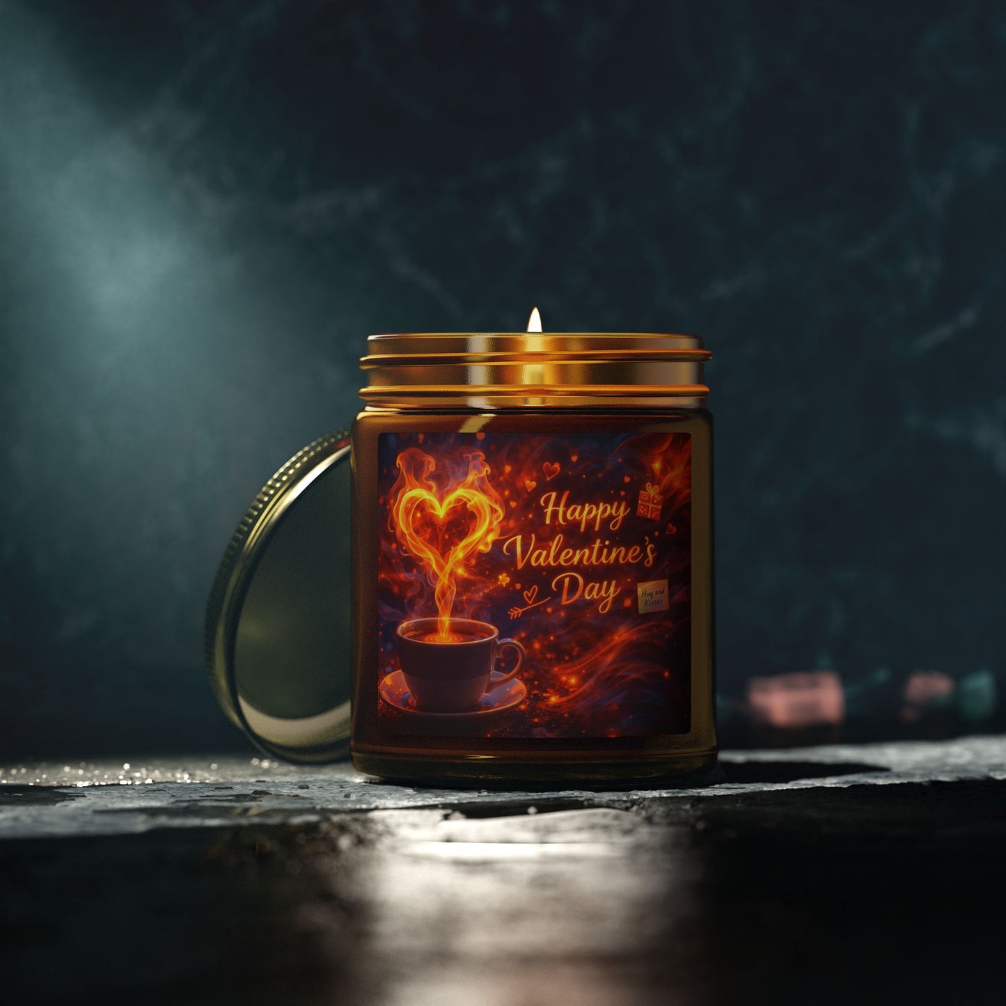 Valentine’s Day Coconut Apricot Scented Candle (4oz/9oz)