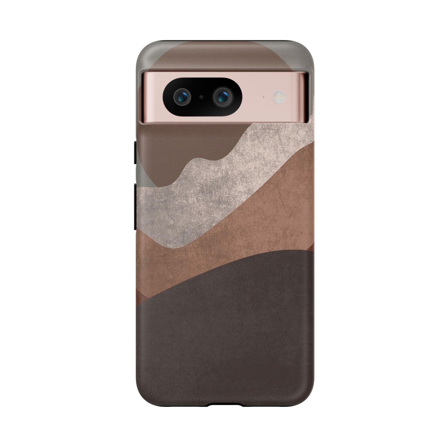 Abstract Earthtone Phone Case — Brown Layered Rugged Tough Case