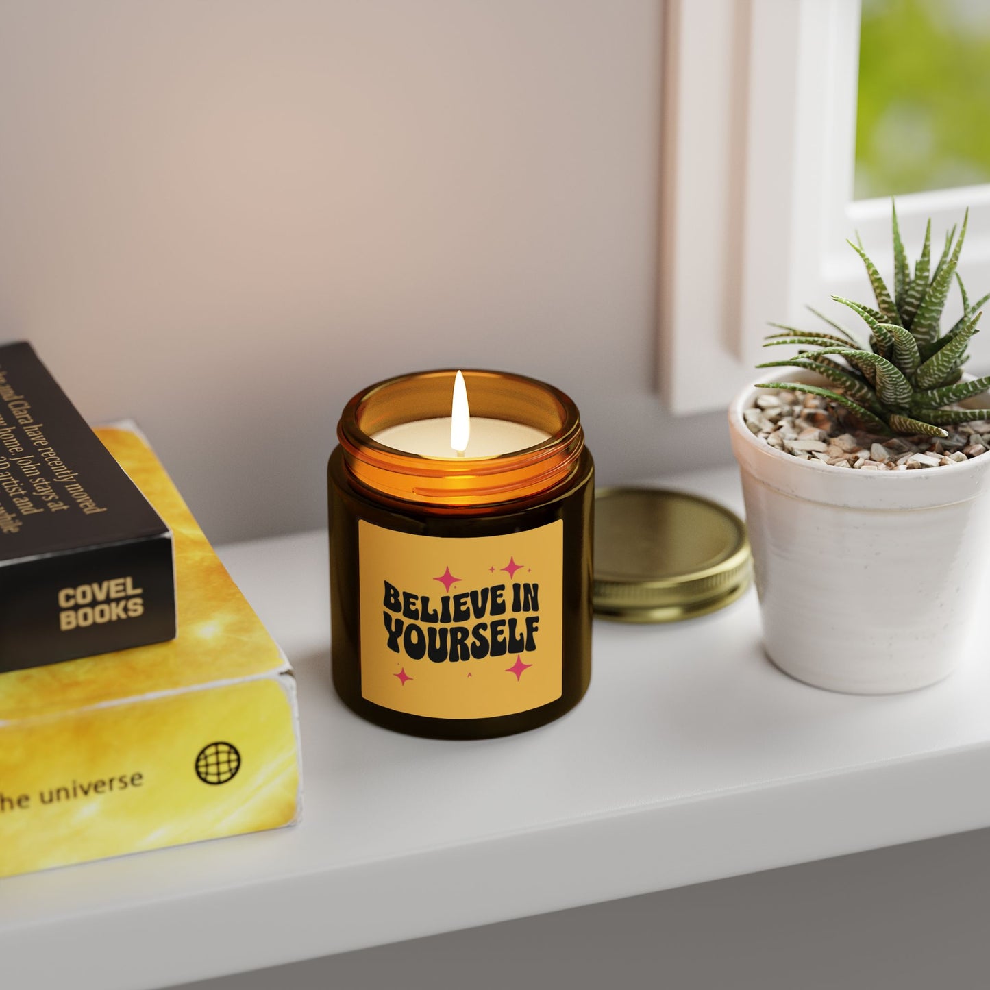 Believe In Yourself Coconut Apricot Scented Candle (4oz/9oz)