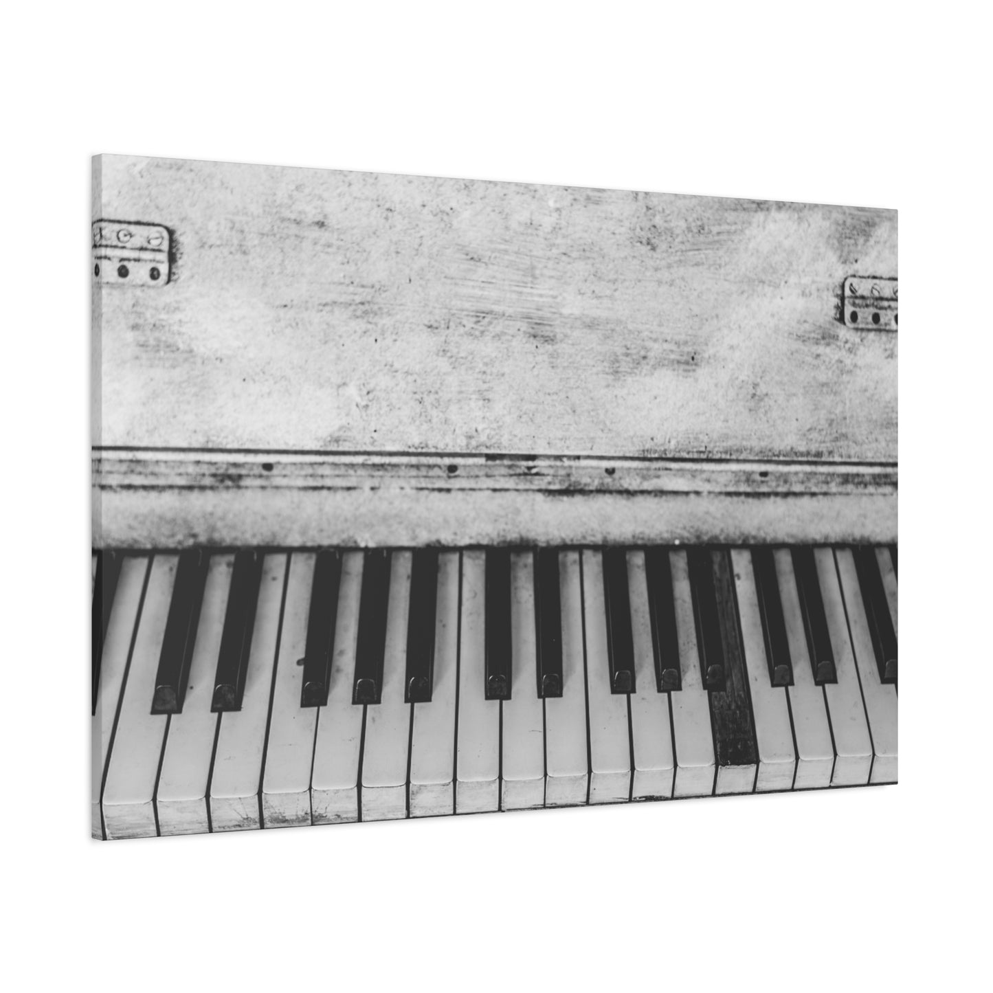 Vintage Piano Keys Matte Canvas Print