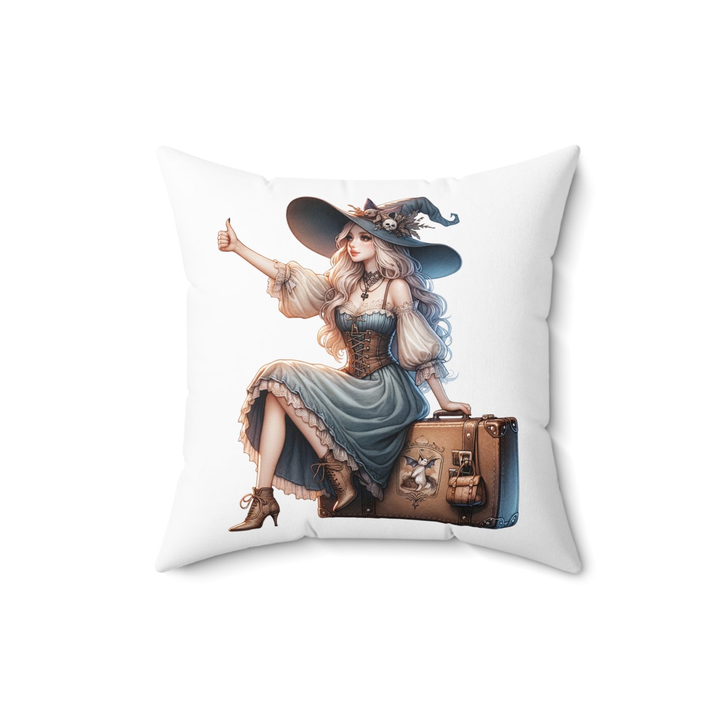 Whimsical Witch Decorative Pillow