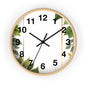 Elegant Leafy Wall Clock | Home Décor, Gift for Her, Modern Rustic Design, Nature Lover Wall Art, Stylish Timepiece
