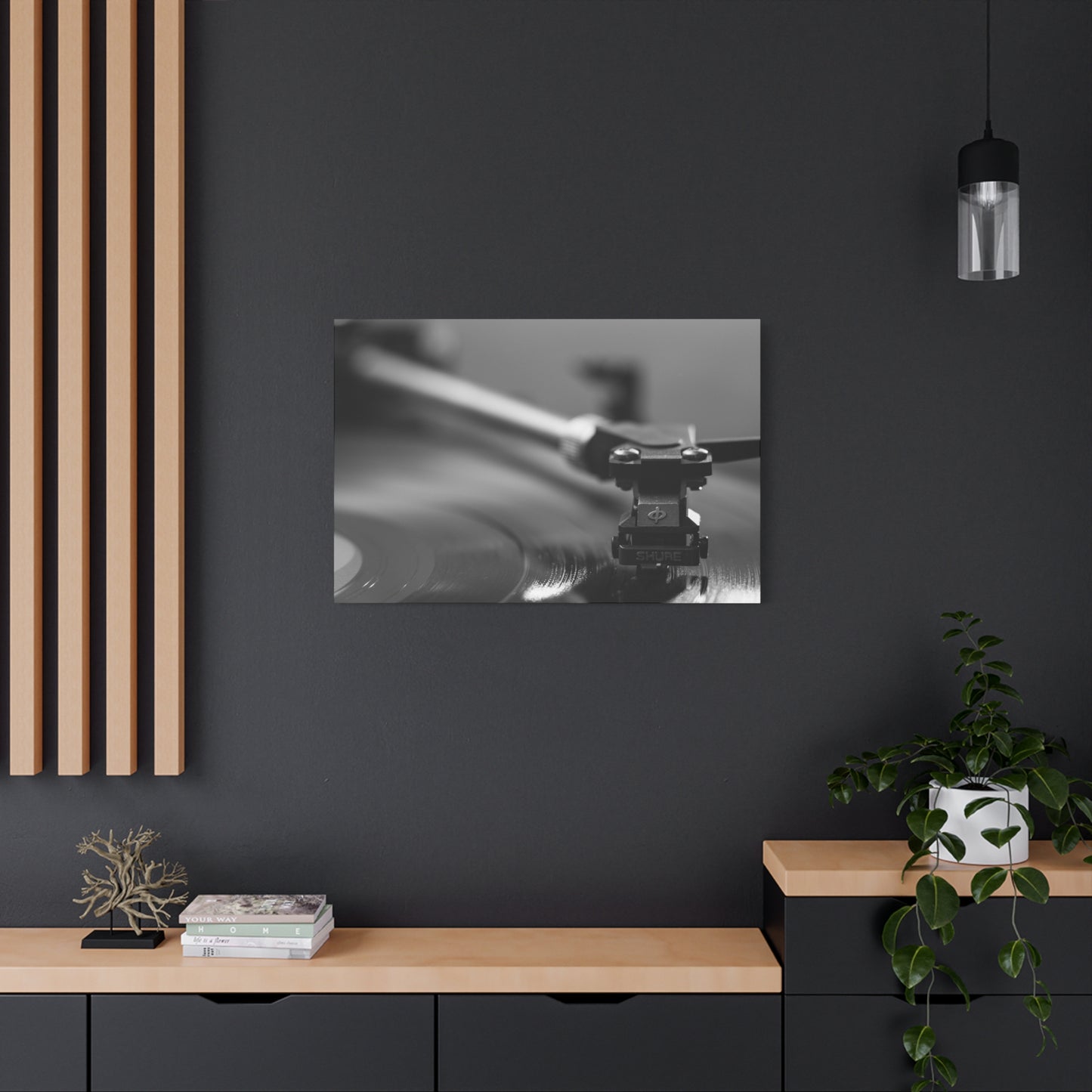 Vinyl Turntable Matte Canvas Print — Stretched 1.25" Wall Art
