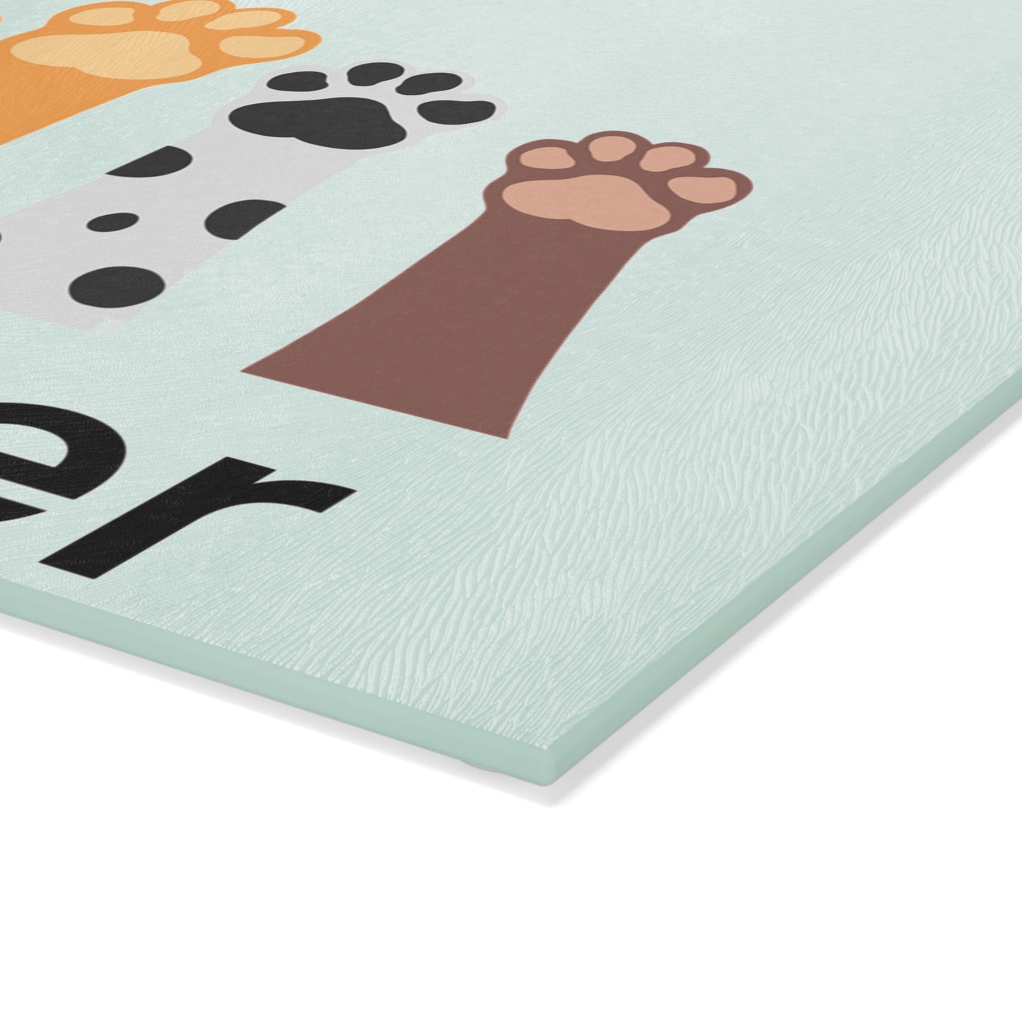 Doglover Glass Cutting Board – Cute Paw Print Kitchen Decor