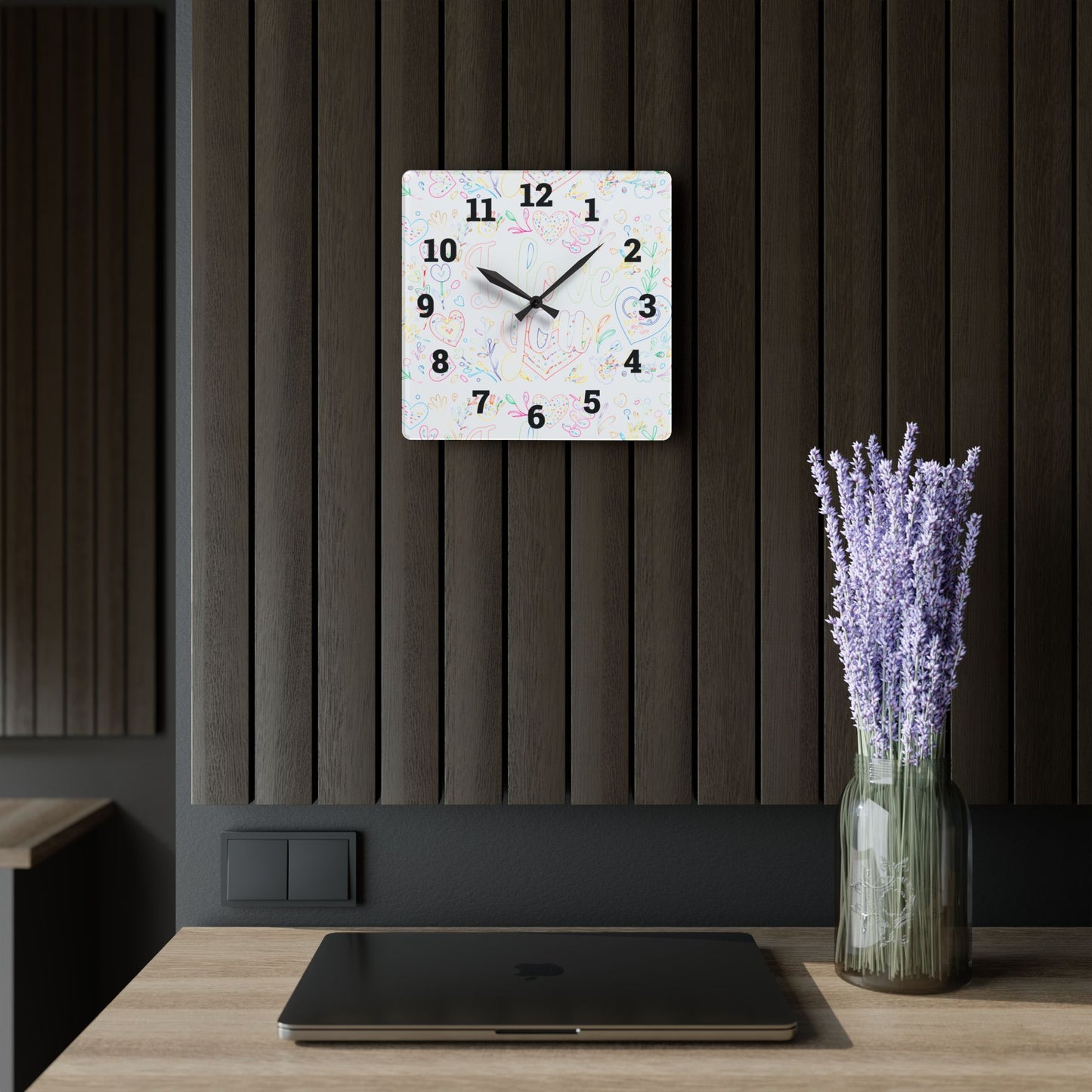 Whimsical Acrylic Wall Clock