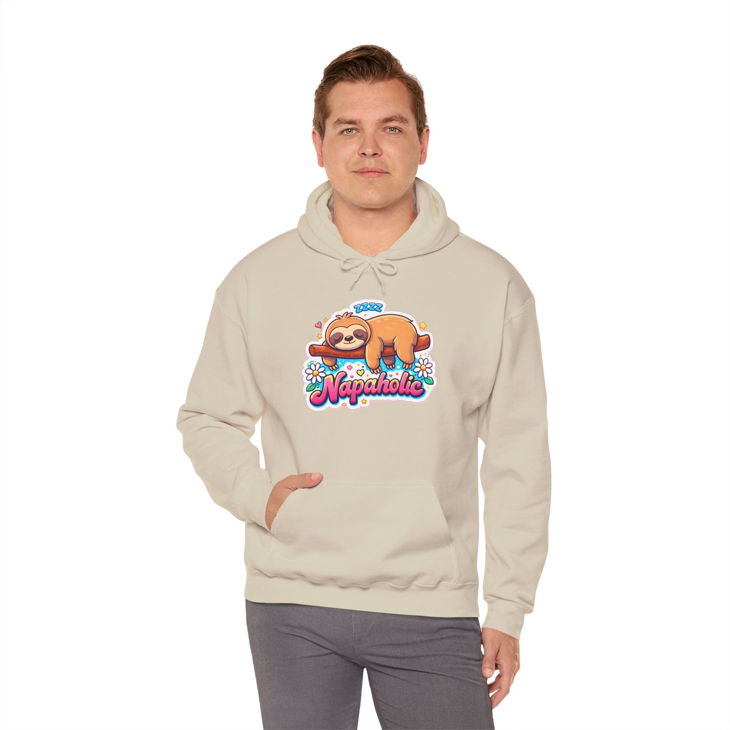 Napaholic Sloth Hoodie — Cute Sleepy Sloth Graphic Sweatshirt