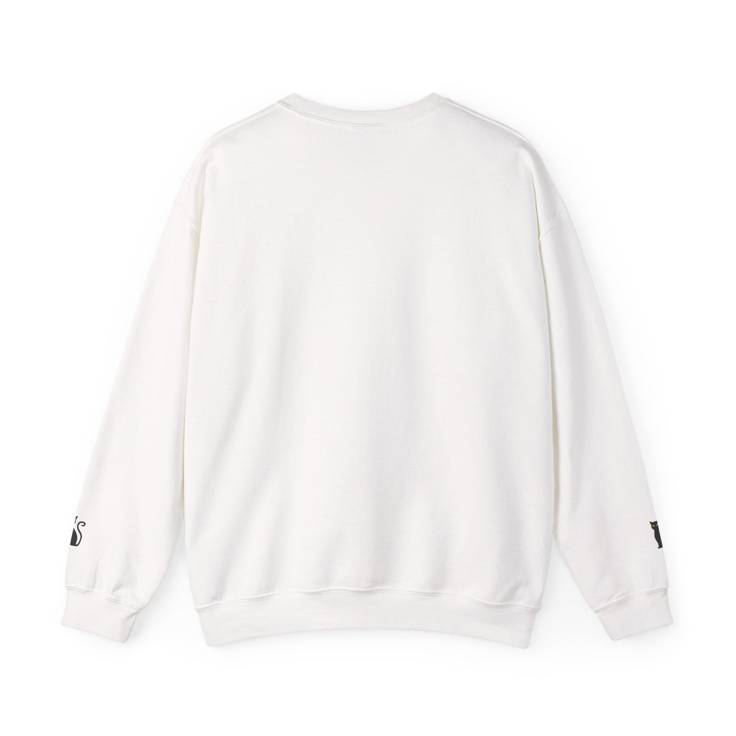 Black Cat Crewneck Sweatshirt — Cute Witchy Halloween Cat Pullover