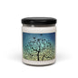 Tree of Life Scented Soy Candle — 9oz Jar, Calming Green-Blue Aromatherapy Candle