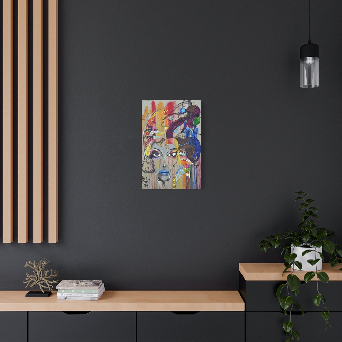 Colorful Graffiti Portrait Canvas