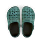 Kids Teal Plaid EVA Foam Clogs — Lightweight Slip-On Sandals for Toddlers & Children