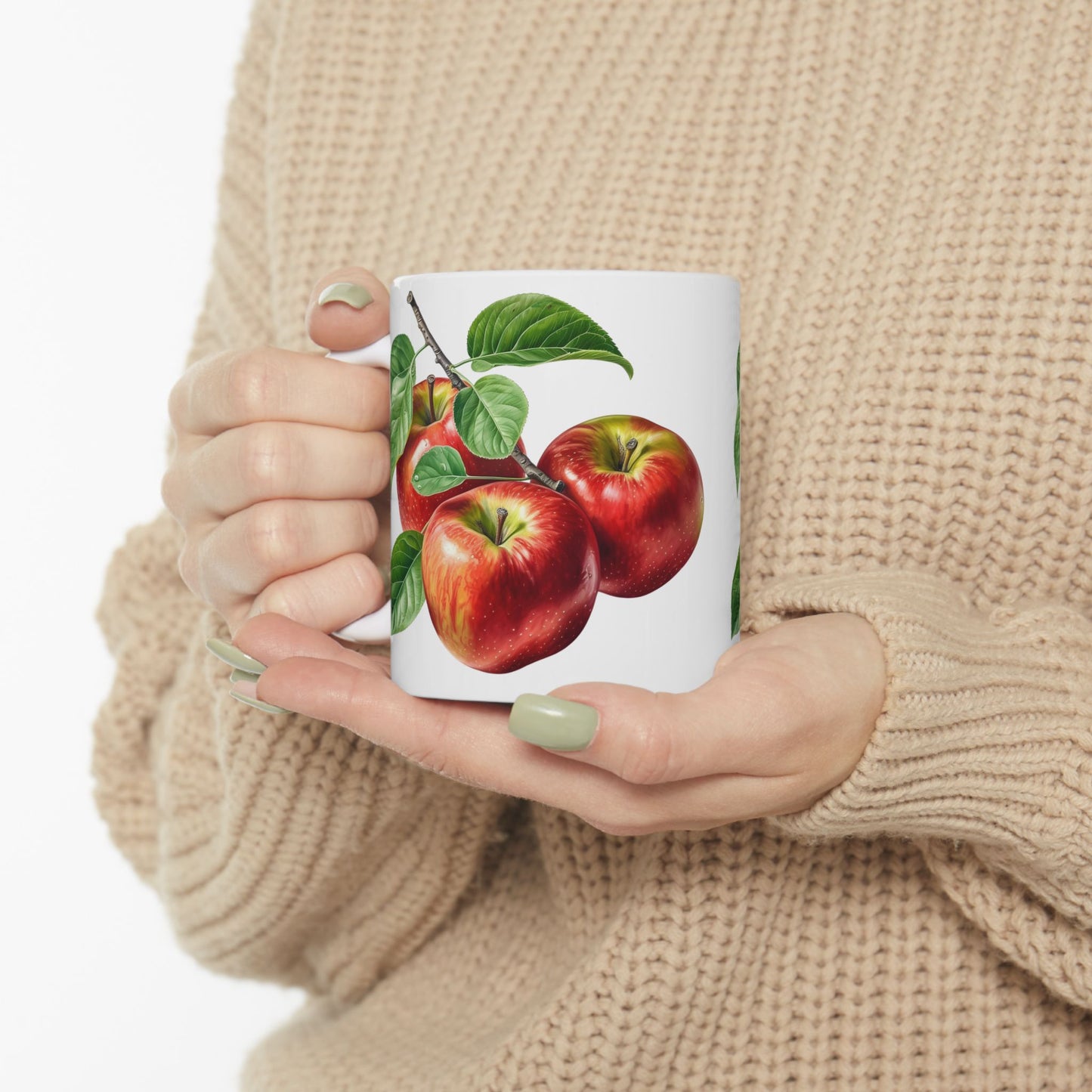 Apple Botanical Ceramic Mug – Farmhouse Kitchen Coffee Cup (11oz, 15oz)
